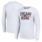 Chicago Bears Starter Team Mesh Print Graphic Long Sleeve T-Shirt - White - NFL