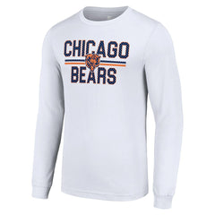 Chicago Bears Starter Team Mesh Print Graphic Long Sleeve T-Shirt - White - NFL