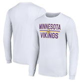 Minnesota Vikings Starter Team Mesh Print Graphic Long Sleeve T-Shirt - White - NFL