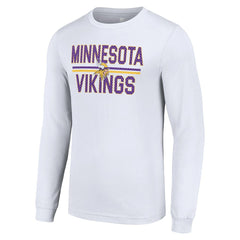 Minnesota Vikings Starter Team Mesh Print Graphic Long Sleeve T-Shirt - White - NFL