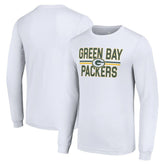 Green Bay Packers Starter Team Mesh Print Graphic Long Sleeve T-Shirt - White - NFL