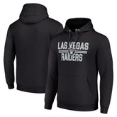 Las Vegas Raiders Starter Unisex Team Mesh Print Graphic Tri-Blend Pullover Hoodie - Black - NFL