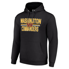 Washington Commanders Starter Unisex Team Mesh Print Graphic Tri-Blend Pullover Hoodie - Black - NFL