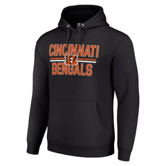 Cincinnati Bengals Starter Unisex Team Mesh Print Graphic Tri-Blend Pullover Hoodie - Black - NFL