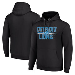 Detroit Lions Starter Unisex Team Mesh Print Graphic Tri-Blend Pullover Hoodie - Black - NFL