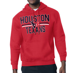 Houston Texans Starter Unisex Team Mesh Print Graphic Tri-Blend Pullover Hoodie - Red - NFL