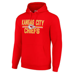 Kansas City Chiefs Starter Unisex Team Mesh Print Graphic Tri-Blend Pullover Hoodie - Red - NFL