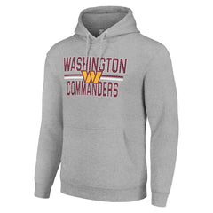 Washington Commanders Starter Unisex Team Mesh Print Graphic Tri-Blend Pullover Hoodie - Heather Gray - NFL