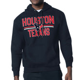 Houston Texans Starter Unisex Team Mesh Print Graphic Tri-Blend Pullover Hoodie - Navy - NFL