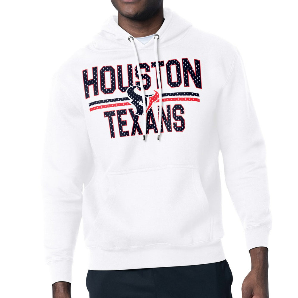 Houston Texans Starter Unisex Team Mesh Print Graphic Tri-Blend Pullover Hoodie - White - NFL