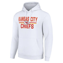 Kansas City Chiefs Starter Unisex Team Mesh Print Graphic Tri-Blend Pullover Hoodie - White - NFL