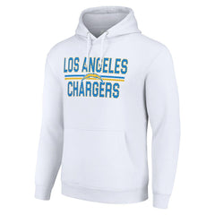 Los Angeles Chargers Starter Unisex Team Mesh Print Graphic Tri-Blend Pullover Hoodie - White - NFL