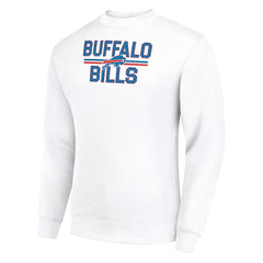 Buffalo Bills Starter Team Mesh Print Graphic Pullover Sweatshirt - White - NFL