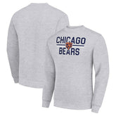 Chicago Bears Starter Team Mesh Print Graphic Pullover Sweatshirt - Heather Gray - NFL