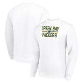 Green Bay Packers Starter Team Mesh Print Graphic Pullover Sweatshirt - White - NFL