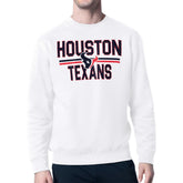 Houston Texans Starter Team Mesh Print Graphic Pullover Sweatshirt - White - NFL