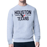 Houston Texans Starter Team Mesh Print Graphic Pullover Sweatshirt - Heather Gray - NFL