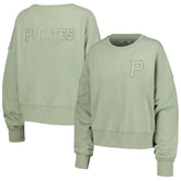 Pittsburgh Pirates Pro Standard Women's Neutral Oversized Boxy Cropped Pullover Sweatshirt Online