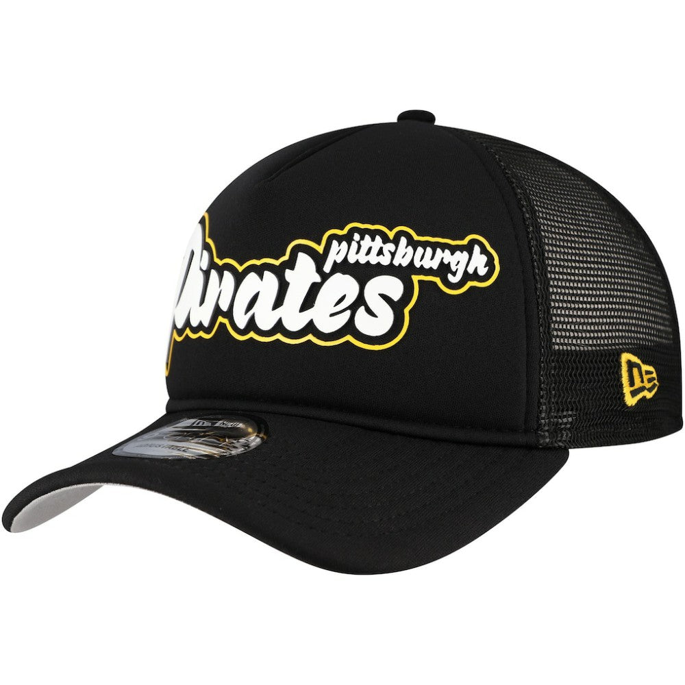 Pittsburgh Pirates New Era Retro Bold A-Frame Trucker 9FORTY Adjustable Hat for sale
