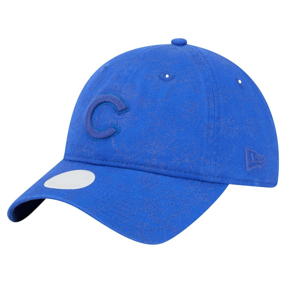 Chicago Cubs New Era Women's Tonal Floral 9TWENTY Adjustable Hat Outlet