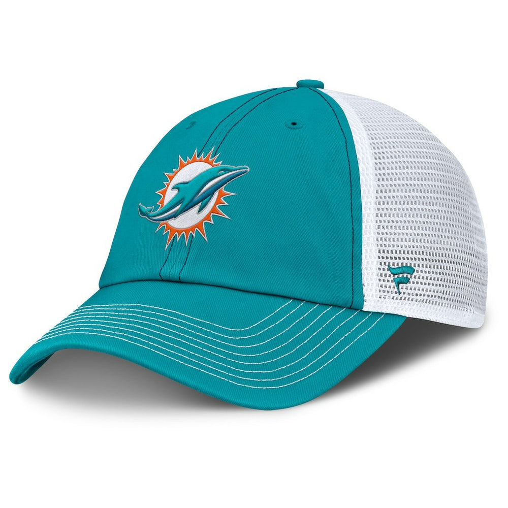 Miami Dolphins Trucker Adjustable Hat - Aqua/White - Fanatics