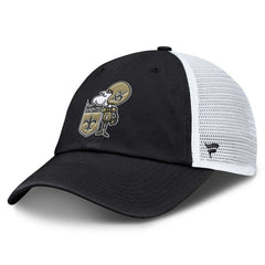 New Orleans Saints Basic Vintage Trucker Adjustable Hat - Black - Fanatics