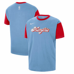 Nike Memphis Grizzlies 2024/25 City Edition Courtside Color Block T-Shirt Light Blue