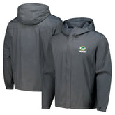 Green Bay Packers Dunbrooke Tropic Waterproof Packable Full-Zip Hoodie Jacket - Graphite - NFL