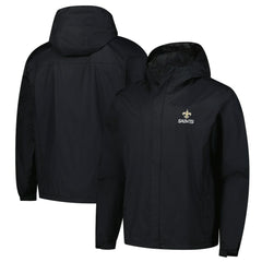 New Orleans Saints Dunbrooke Tropic Waterproof Packable Full-Zip Hoodie Jacket - Black - NFL