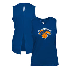 New York Knicks Levelwear Women's Paisley Core V-Neck Tank Top Blue