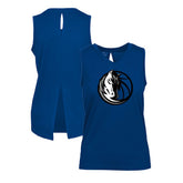 Dallas Mavericks Levelwear Women's Paisley Core V-Neck Tank Top Blue