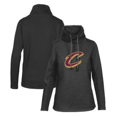 Cleveland Cavaliers Levelwear Women's Loop Core Funnel Neck Pullover Sweatshirt Black