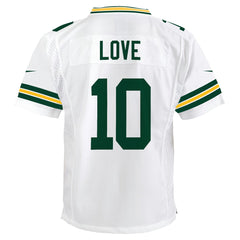 Jordan Love Green Bay Packers Youth Game Jersey - White - Nike