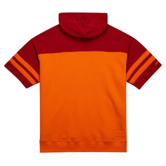 Tampa Bay Buccaneers Off Field Vintage Logo Short Sleeve Pullover Hoodie - Orange - Mitchell & Ness