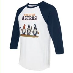 Houston Astros Tiny Turnip Unisex Gnomes 3/4-Sleeve Raglan T-Shirt Online