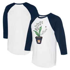 Houston Astros Tiny Turnip Unisex Lilies and Ladybugs 3/4-Sleeve Raglan T-Shirt Outlet