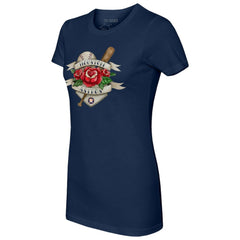 Houston Astros Tiny Turnip Women's American Traditional Rose T-Shirt Discount