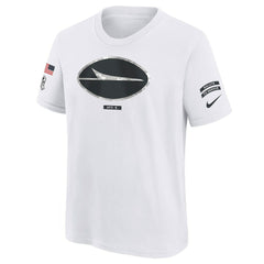 New York Jets Youth 2024 Salute To Service T-Shirt - White - Nike