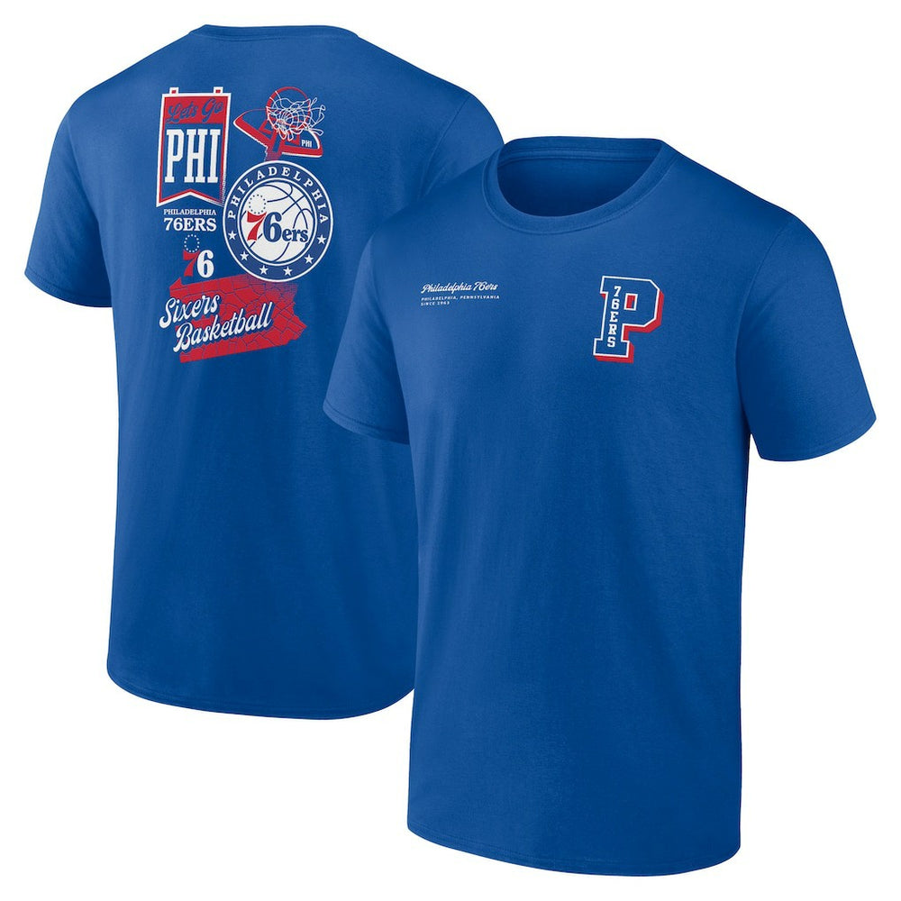 Philadelphia 76ers Split Zone T-Shirt Royal