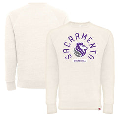 Sacramento Kings Sportiqe Unisex Harmon Super Soft Tri-Blend Raglan Pullover Sweatshirt Cream