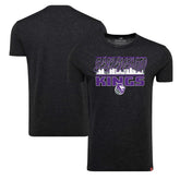 Sacramento Kings Sportiqe Unisex Comfy Super Soft Tri-Blend T-Shirt Heather Black