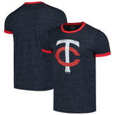 Minnesota Twins Majestic Threads Ringer Tri-Blend T-Shirt Sale