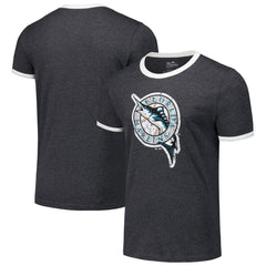 Florida Marlins Majestic Threads Ringer Tri-Blend T-Shirt Outlet
