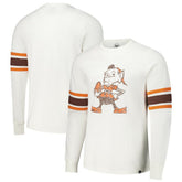 Cleveland Browns '47 Gridiron Throwback Premier Brex Long Sleeve T-Shirt - White - 47 brand