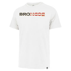 Denver Broncos '47 Flag Script Franklin T-Shirt - White - 47 brand