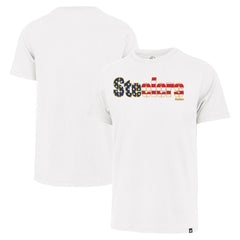 Pittsburgh Steelers '47 Flag Script Franklin T-Shirt - White - 47 brand
