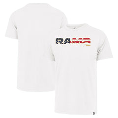 Los Angeles Rams '47 Flag Script Franklin T-Shirt - White - 47 brand