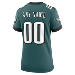 Philadelphia Eagles Women's Custom Game Jersey - Midnight Green - Nike