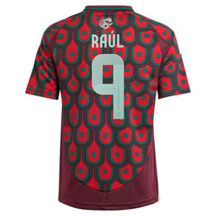 Adidas - Raul Jimenez Mexico National Team Youth 2024 Home Replica Player Jersey - Burgundy