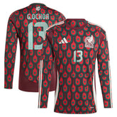 Adidas - Guillermo Ochoa Mexico National Team 2024 Home Replica Player Long Sleeve Jersey - Burgundy